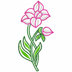 Flowers And Tree Embroidery Design 10